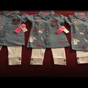 Girl two piece outfit by  Betsy Johnson sz 2T